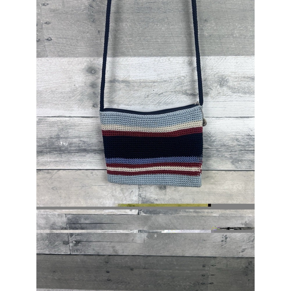 The Sak Casual Classics 3 In 1 Bag Crochet Striped Crossbody Shoulder Clutch Bag